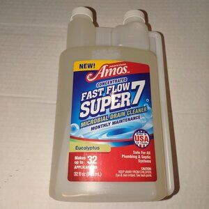 Professor Amos Fast Flow Super 7 Microbial Drain Cleaner 32 Fl Oz Eucalyptus